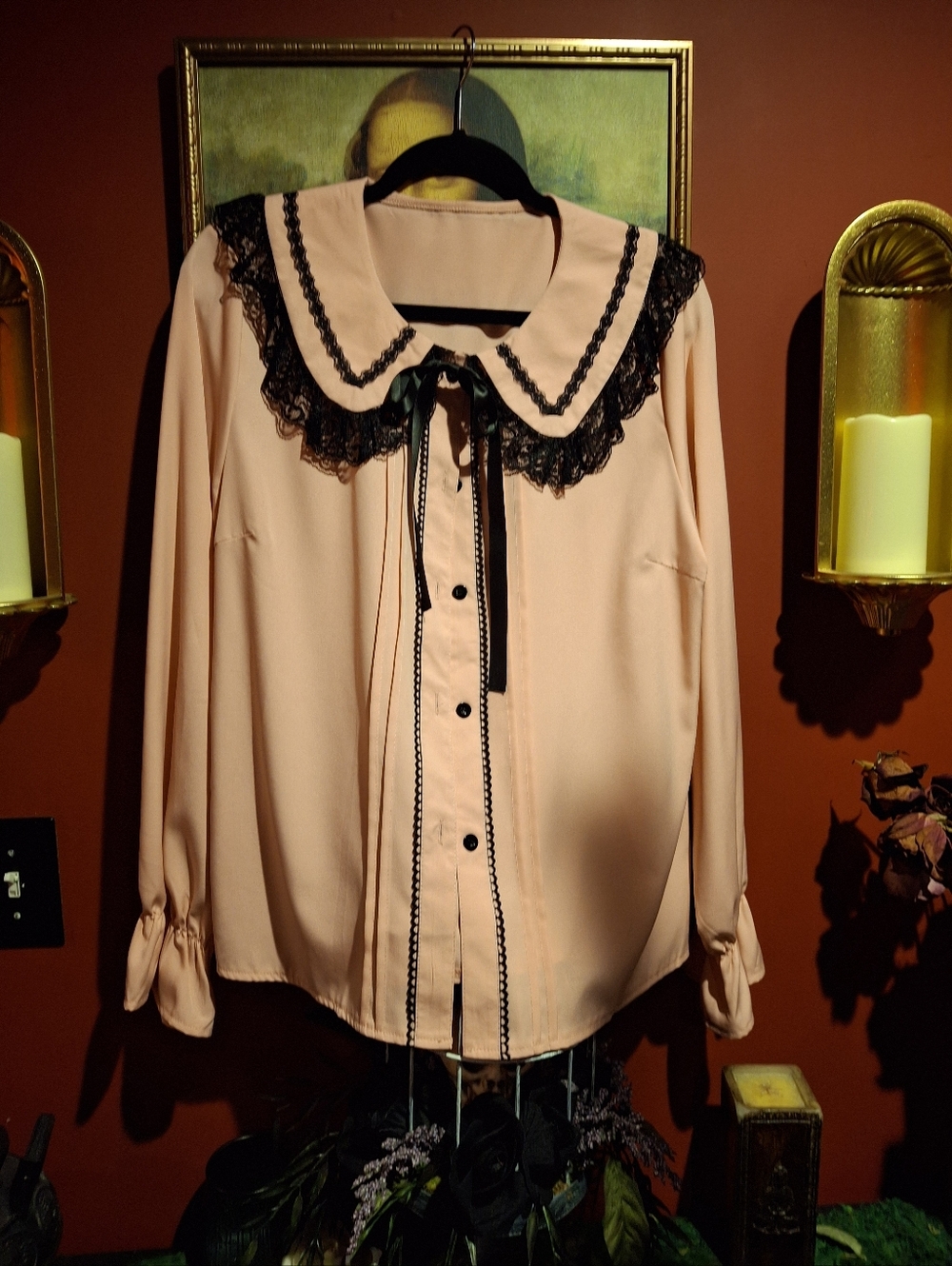 Gothic Lolita Pink Long Sleeve Shirt - Picture 5 of 7